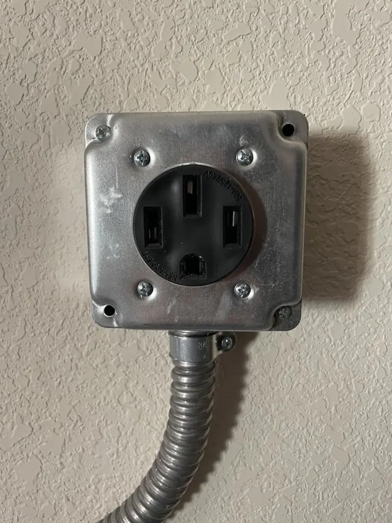 NEMA 14-50 outlet installed for Smart Home Electrical in Williamston
